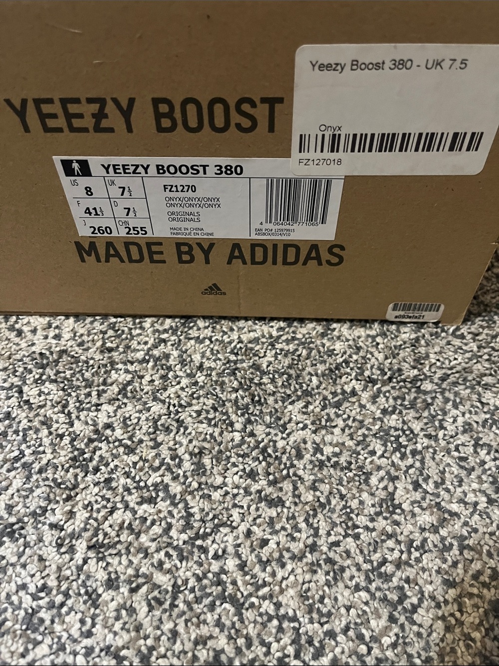 adidas Black Yeezy Boost 380 Knit Sneaker - Picture 4 of 4